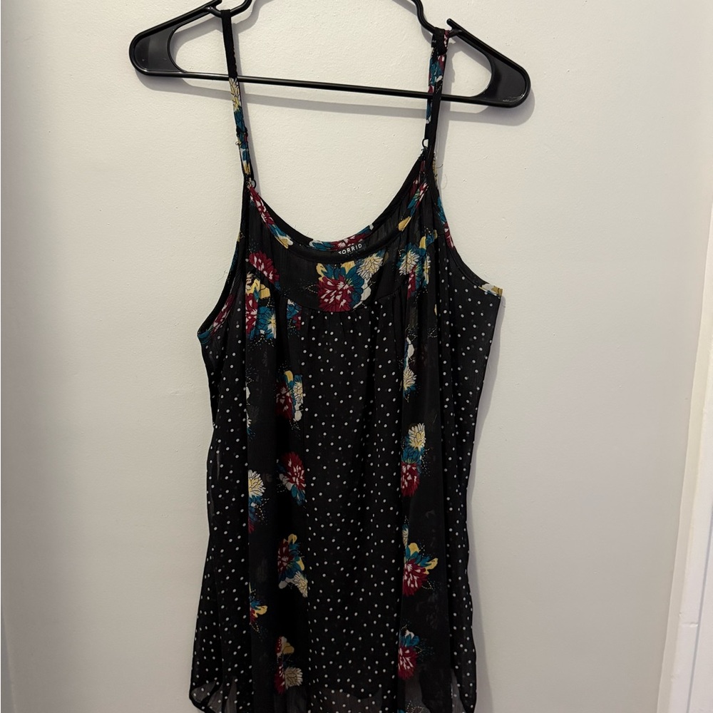 Torrid Black Floral Camisole
